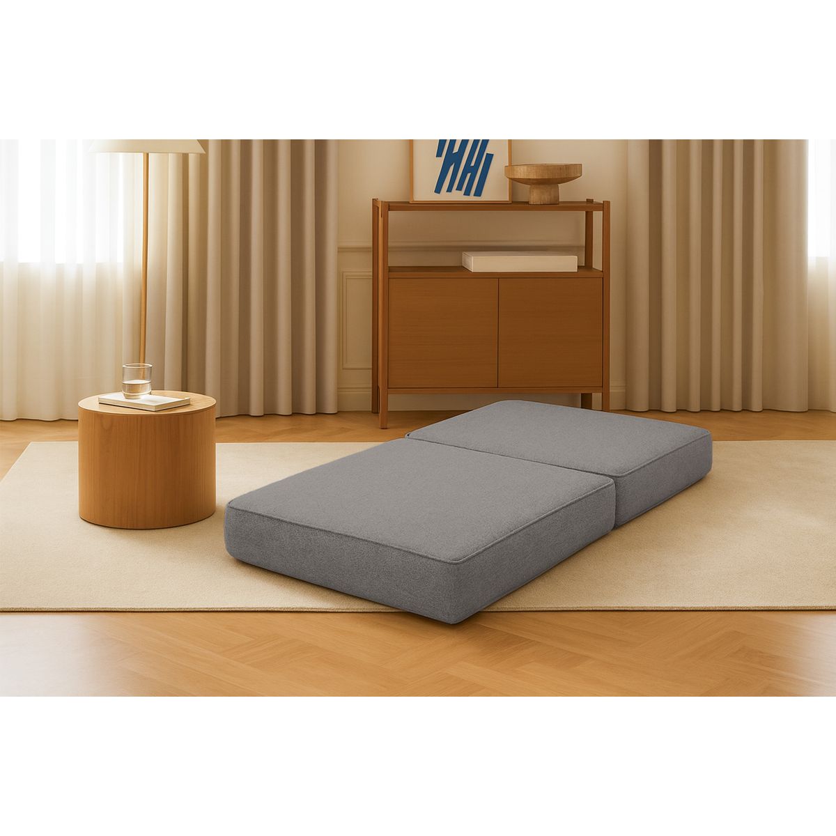 Gemma Pouf - Smooth Fabric