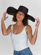 Gena Xl Straw Hat - Black