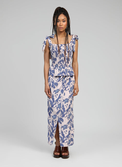 Geric Fleche Ecru Long Skirt