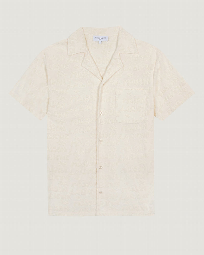 germain terrycloth shirt 'flower'#color_ivory