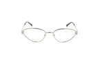 Luxury Eyewear – Lunettes De Vue - Gucci, vue de face de lunettes de vue argentées, monture fine et verres clairs