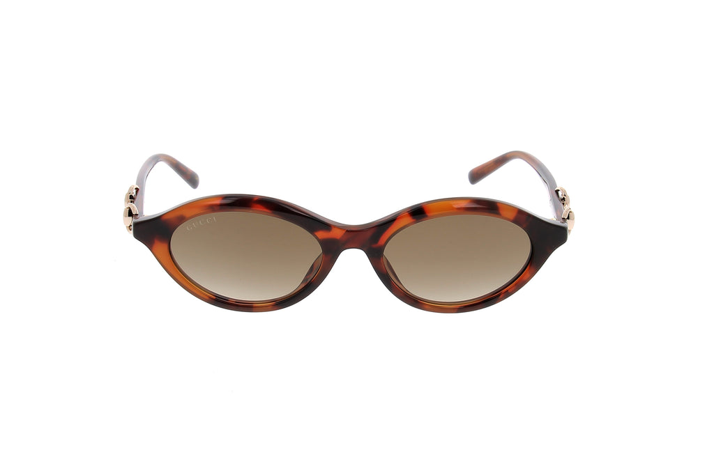Luxury Eyewear – Zonnebrillen - Gucci, bruine zonnebril met schildpadeffect, getinte glazen, vooraanzicht