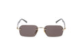 Luxury Eyewear – Sonnenbrille – Gucci, rechteckige Sonnenbrille mit goldfarbenem Gestell und grau getönten Gläsern