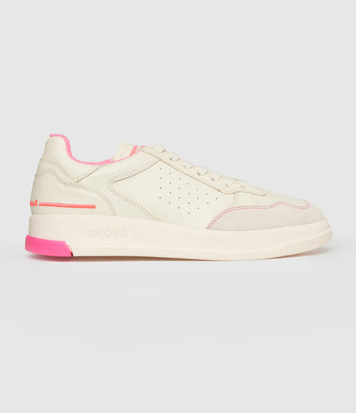 Ghoud Venice - Baskets Tweener Low Wom Fluo Leat Cream Fuchsia - Femme