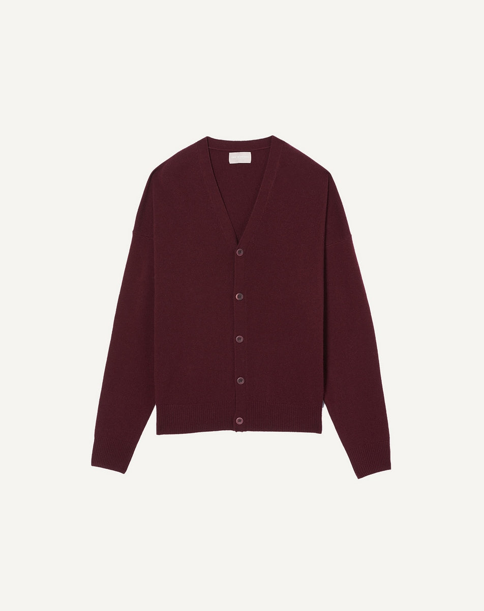Cashmere Wool Cardigan - Dahlia - Men