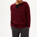 Cashmere Wool Cardigan - Dahlia - Men