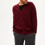 Cashmere Wool Cardigan - Dahlia - Men