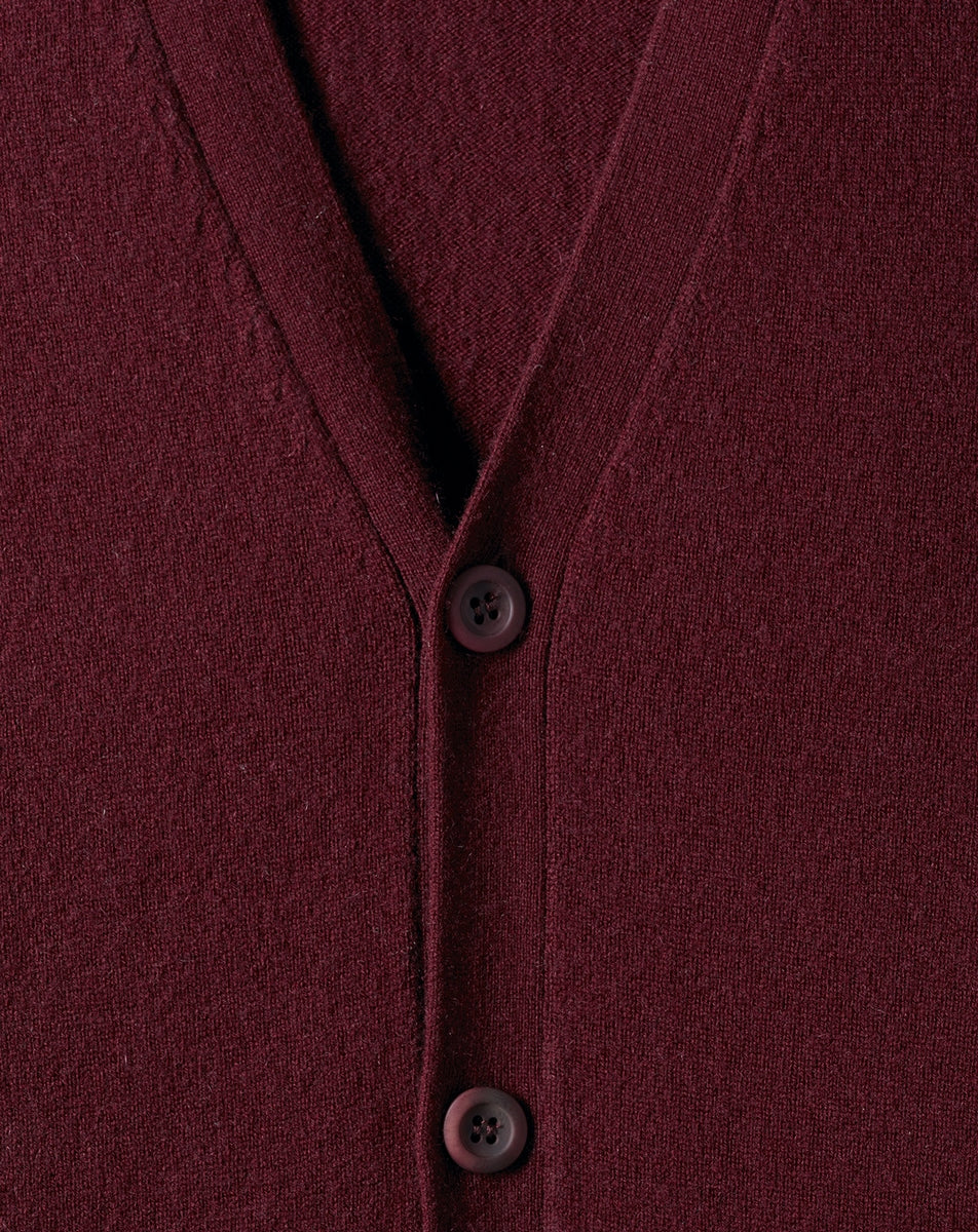 Cashmere Wool Cardigan - Dahlia - Men