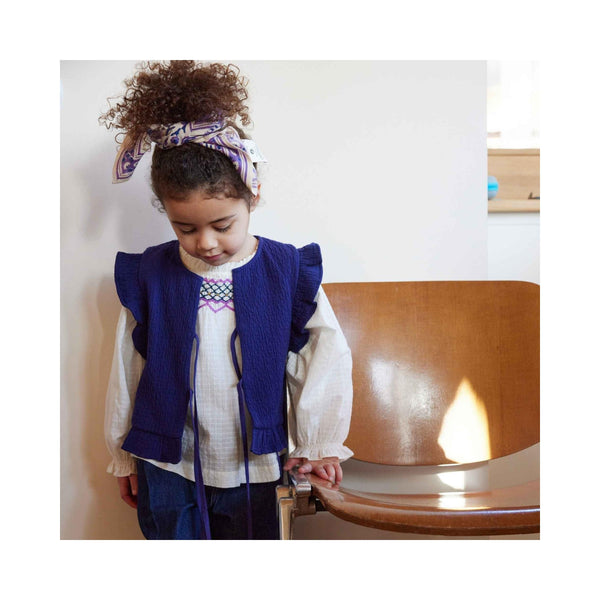 Kinny Sleeveless Cardigan - Blue / Purple