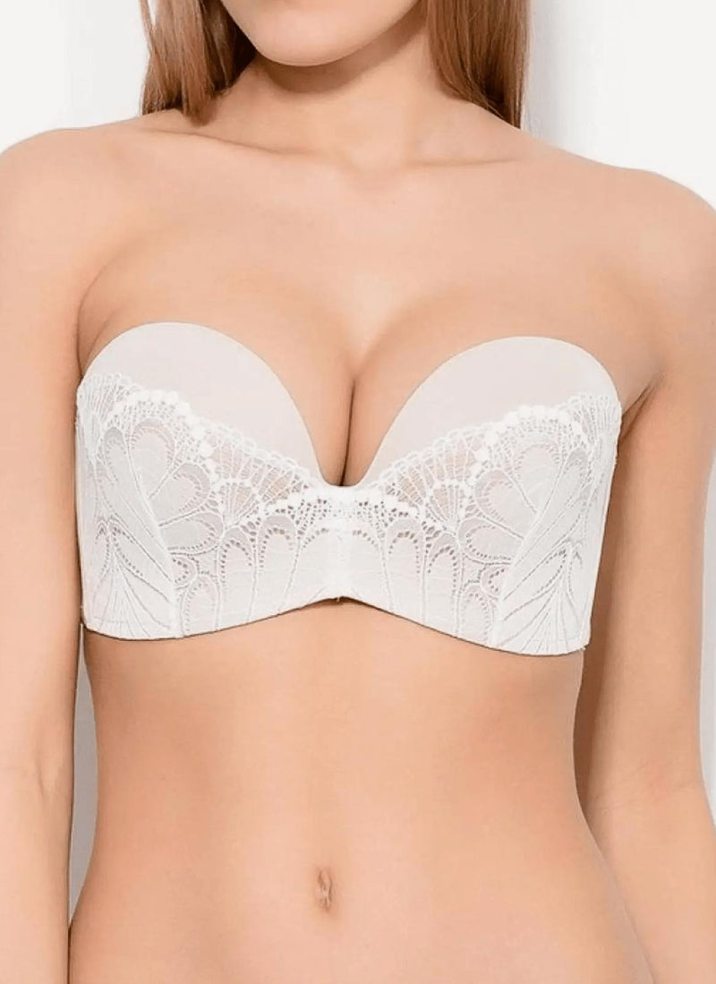 Wonderbra - Soutien-Gorge Refined Glamour Ultimate Sans Bretelles - Ivoire - Femme