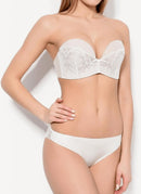 Wonderbra - Soutien-Gorge Refined Glamour Ultimate Sans Bretelles - Ivoire - Femme