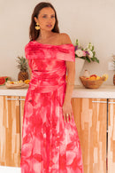 GLORIA Fuchsia - Robe Longue