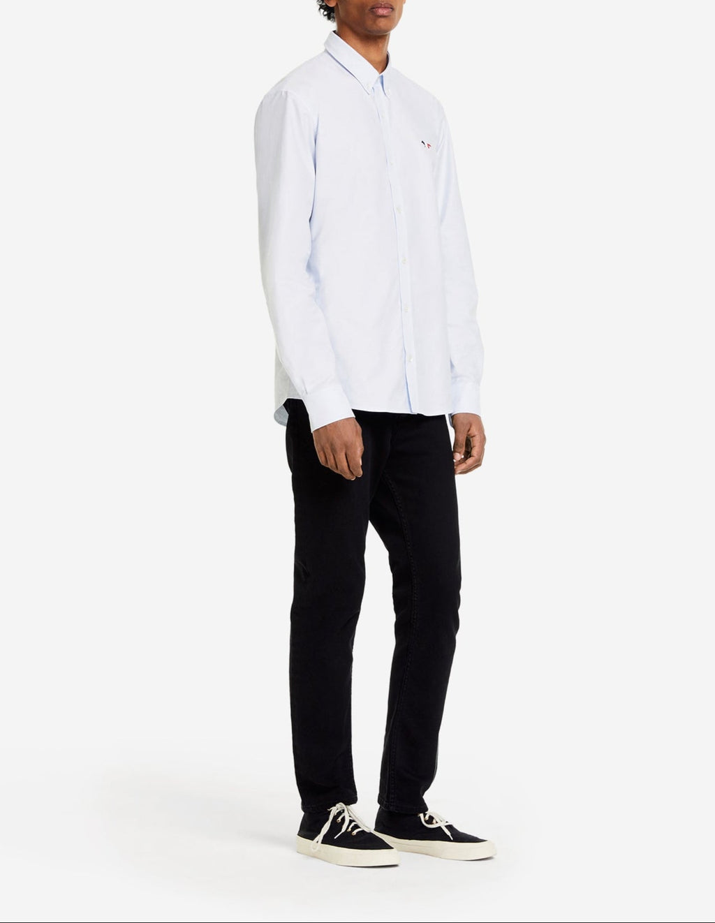 Tricolor Fox Patch Classic Shirt - Bl - Men