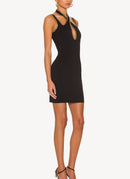 Balmain - Mini Robe Dos Nu - Noir Or - Femme