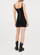 Balmain - Mini Robe Dos Nu - Noir Or - Femme