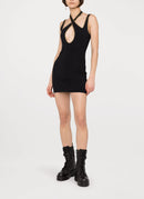 Balmain - Mini Robe Dos Nu - Noir Or - Femme