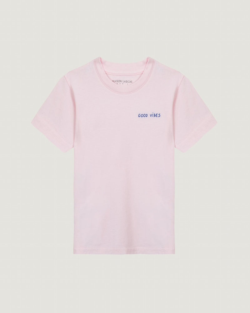 "good vibes" léon t-shirt#color_english-pink