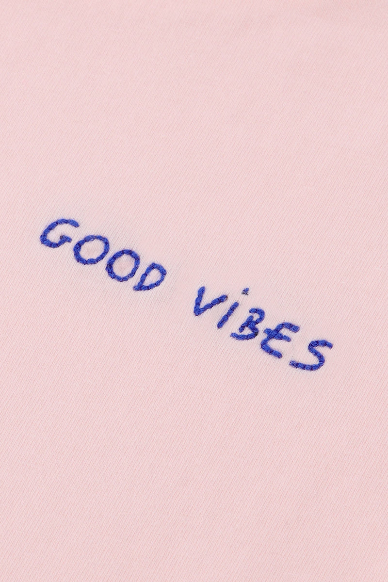 "good vibes" léon t-shirt#color_english-pink