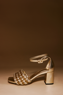 Aurnia Sahara Block Mid-Heel Ankle Sandal