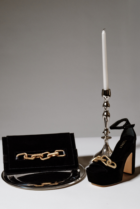 Catena Black Platform Ankle Sandal