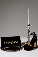 Catena Black Platform Ankle Sandal