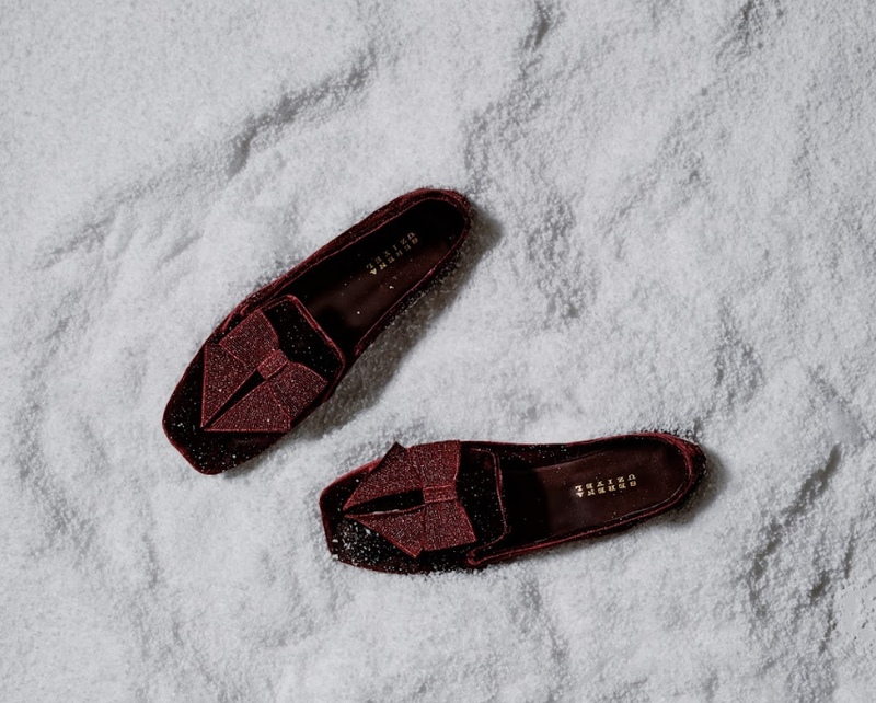 Fiocco Burgundy Flat Moccasin