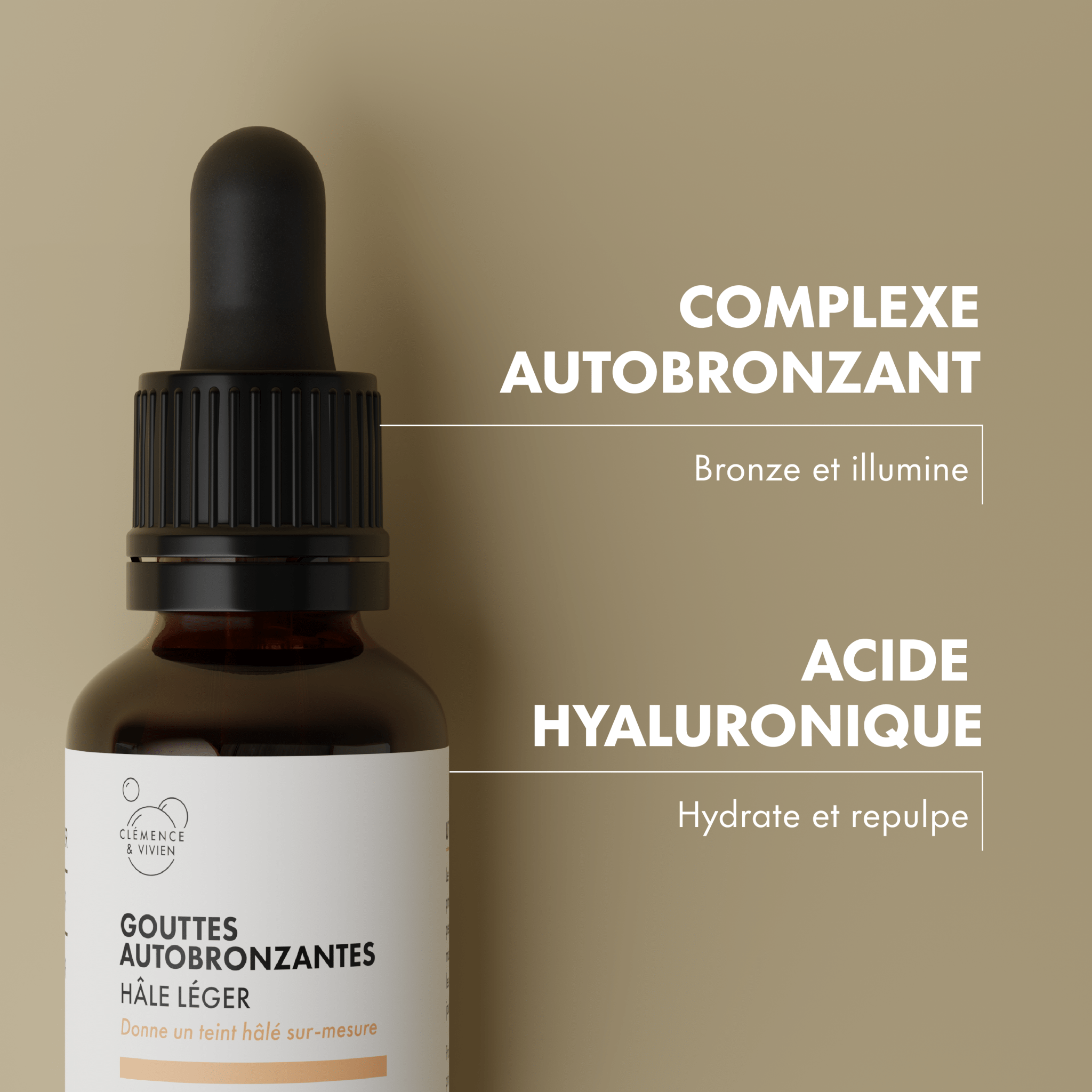 Gouttes autobronzantes hâle léger - Clémence & Vivien