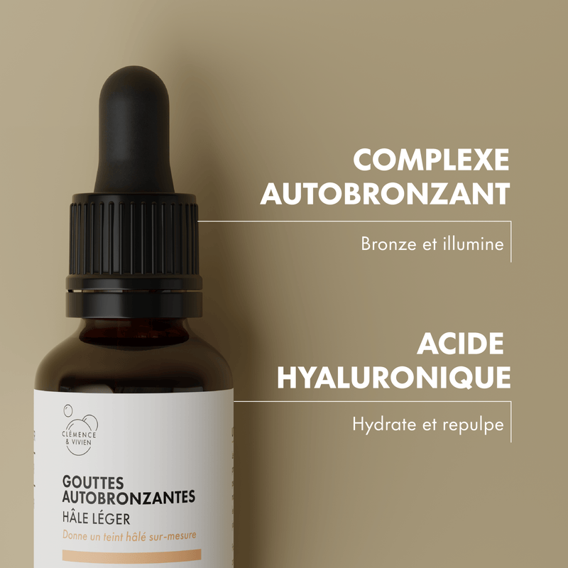 Gouttes autobronzantes hâle léger - Clémence & Vivien