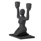 Lucie - Set of 6 Candle Holders - Black - Polyresin