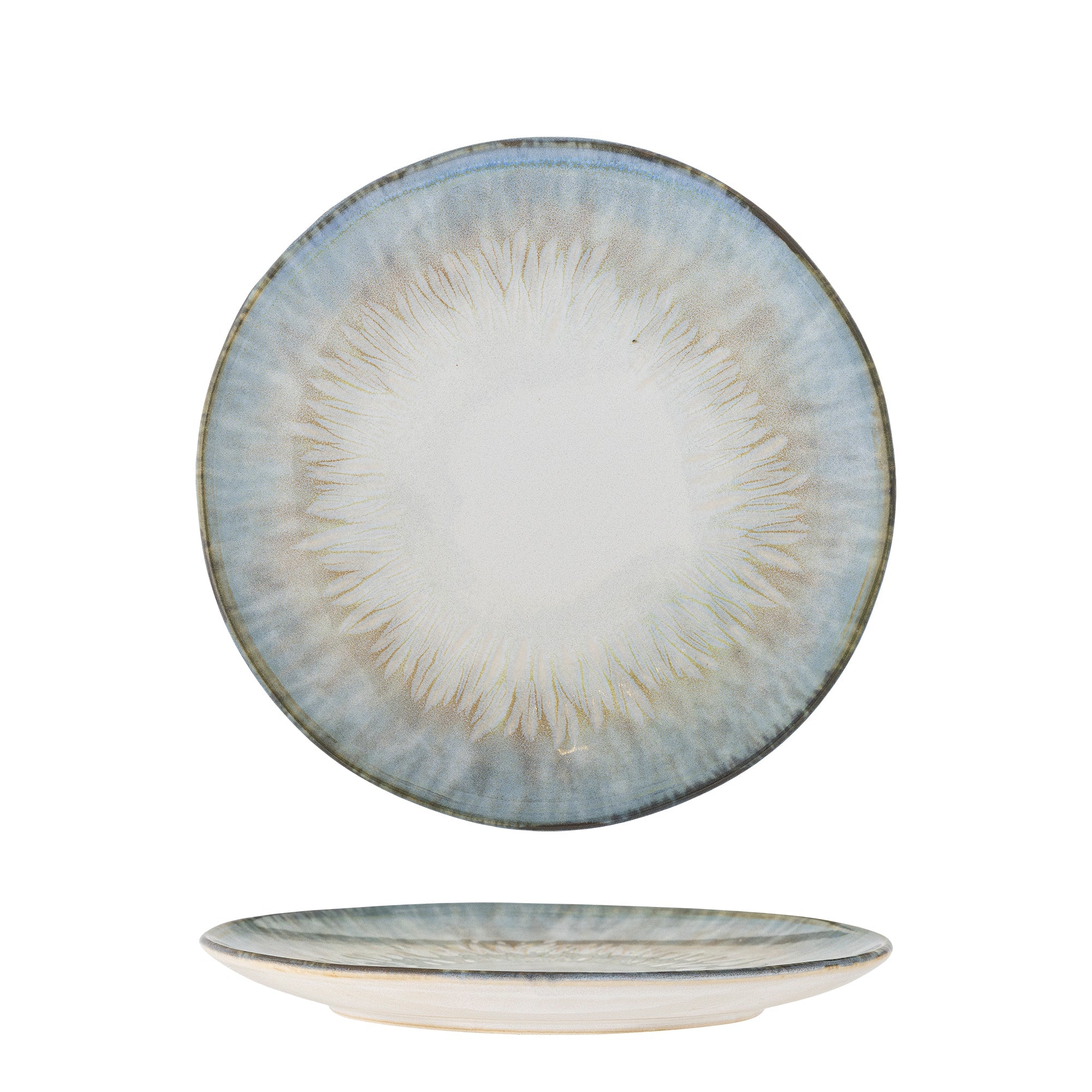 Calen - Lot de 6 Assiettes - Bleu - Grès