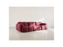 Grace - Canapé Modulable - 3 Places - Velours Texturé - Prune
