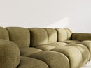 Grace - Canapé Modulable - 3 Places - Velours Texturé - Vert Olive