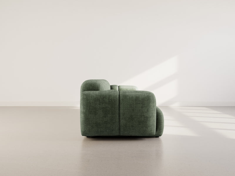 Grace - Canapé Modulable - 3 Places - Velours Texturé - Vert Sauge