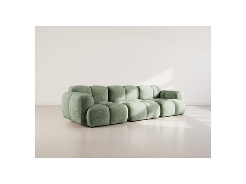 Grace - Canapé Modulable - 3 Places - Velours Texturé - Vert Sauge