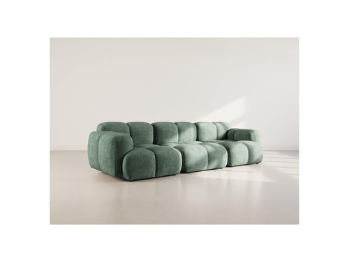 Grace - Canapé Modulable - 3 Places - Velours Texturé - Vert
