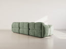 Grace - Canapé Modulable - 3 Places - Velours Texturé - Vert Sauge