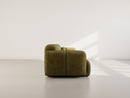 Grace - Canapé Modulable - 3 Places - Velours Texturé - Vert Olive