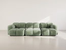 Grace - Canapé Modulable - 3 Places - Velours Texturé - Vert Sauge