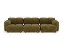 Grace - Canapé Modulable - 3 Places - Velours Texturé - Vert Olive