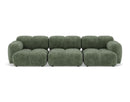 Grace - Canapé Modulable - 3 Places - Velours Texturé - Vert Sauge