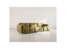 Grace - Canapé Modulable - 3 Places - Velours Texturé - Vert Olive