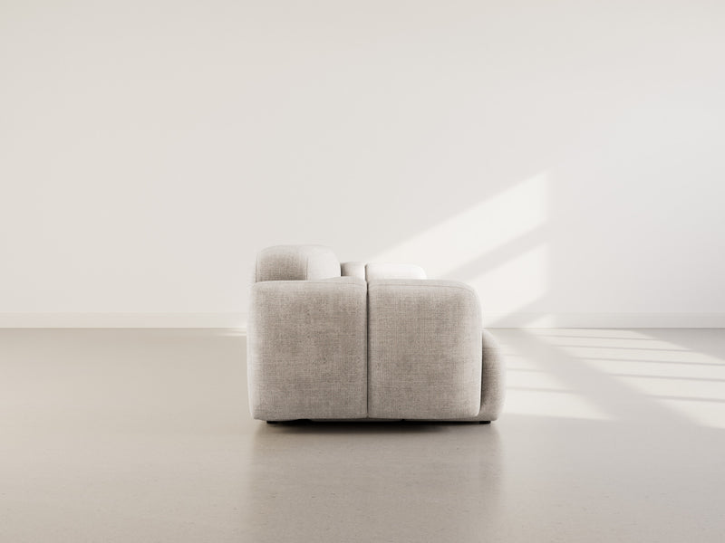 Grace - Canapé Modulable - 3 Places - Velours Texturé - Beige