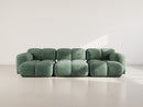 Grace - Sofá Modular - 3 Plazas - Terciopelo Texturizado - Verde