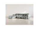Grace - Reversible Corner Sofa - 4 Seater - Textured Velvet - Gray