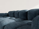 Grace - Sofá esquinero reversible - 4 plazas - Terciopelo texturizado - Azul