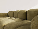 Grace - Canapé D'Angle Réversible - 4 Places - Velours Texturé - Vert Olive