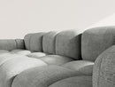 Grace - Reversible Corner Sofa - 4 Seater - Textured Velvet - Gray