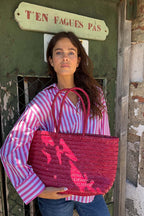 Borsa Shopping Delhi Large - Lampone