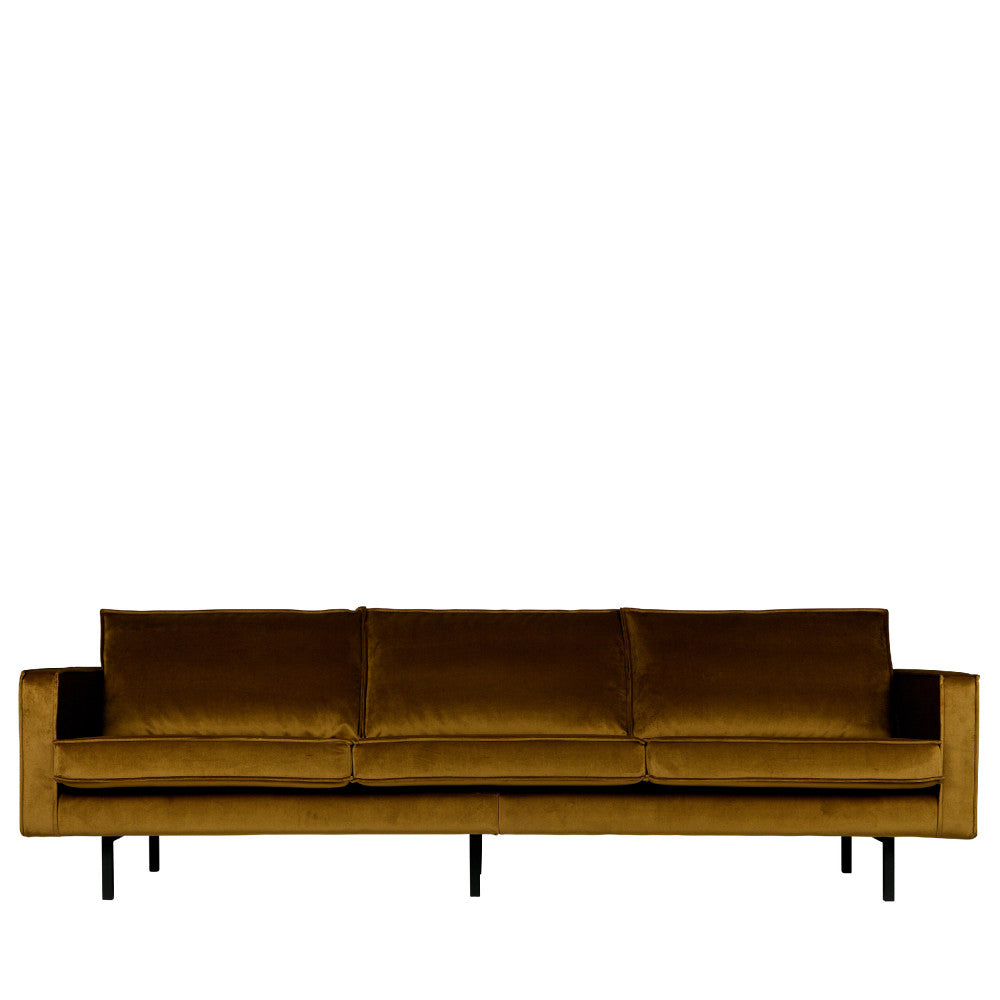 Bronco - Large 4-Seater Vintage Velvet Sofa - Bronze