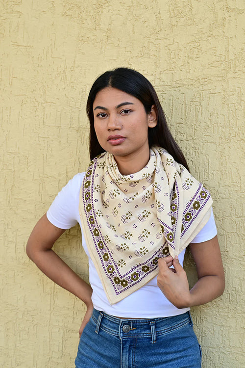 Large Anastase Scarf - Latte